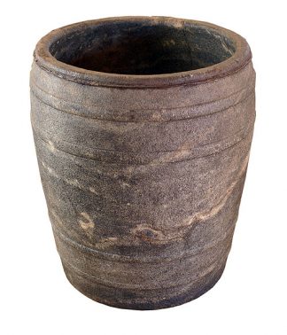 Pote em pedra sabão, cilíndrico - 225
